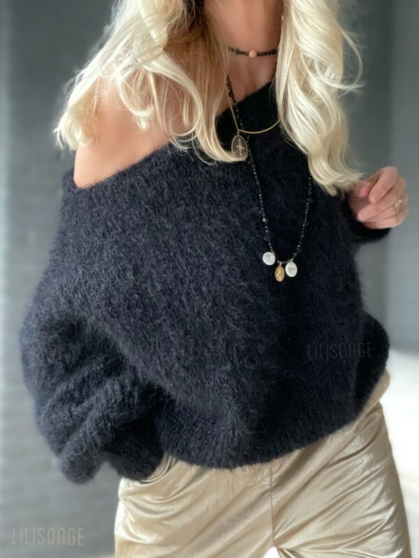 Pull mohair noir