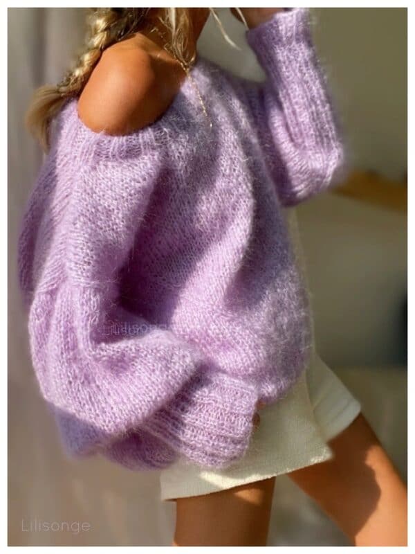 pull mohair lavande