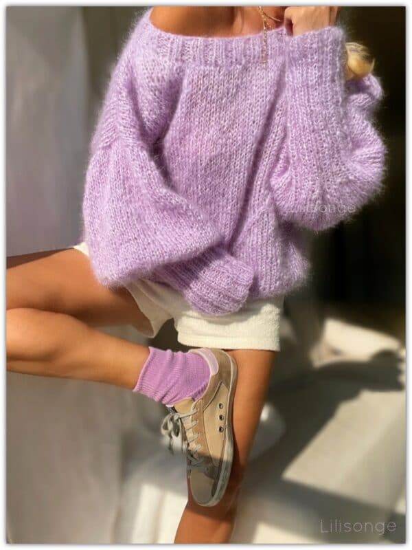 pull mohair lavande