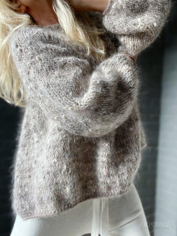 Cardigan mohair chanvre