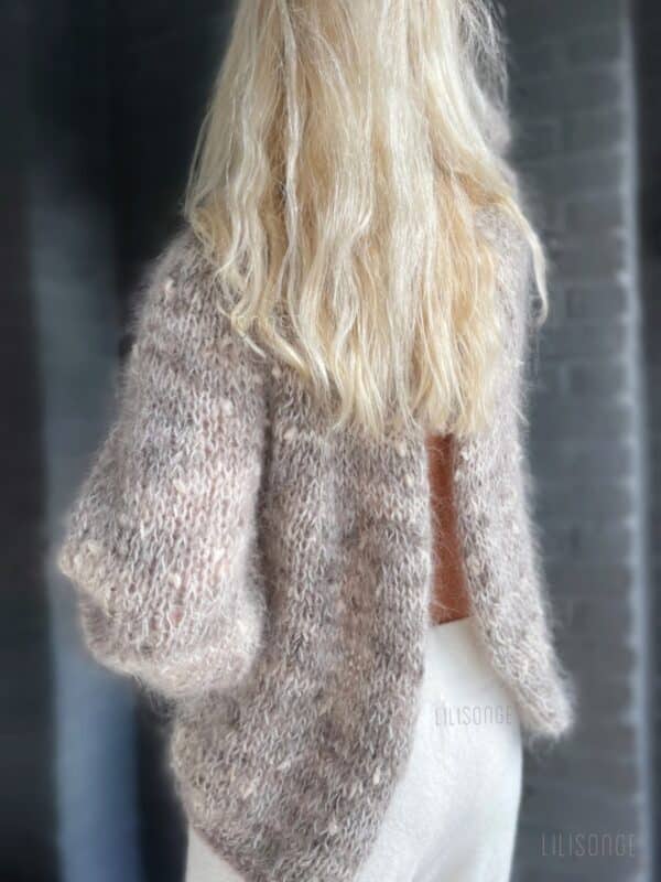 Cardigan mohair chanvre